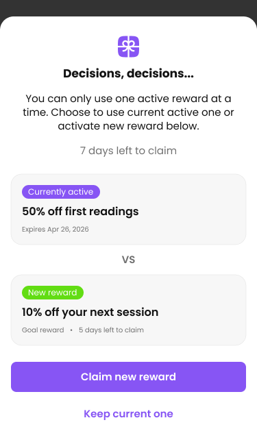 Reward Choice Banner